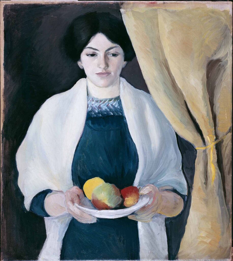 Artwork of Portrait with Apples (Elisabeth with Apples) by August Macke