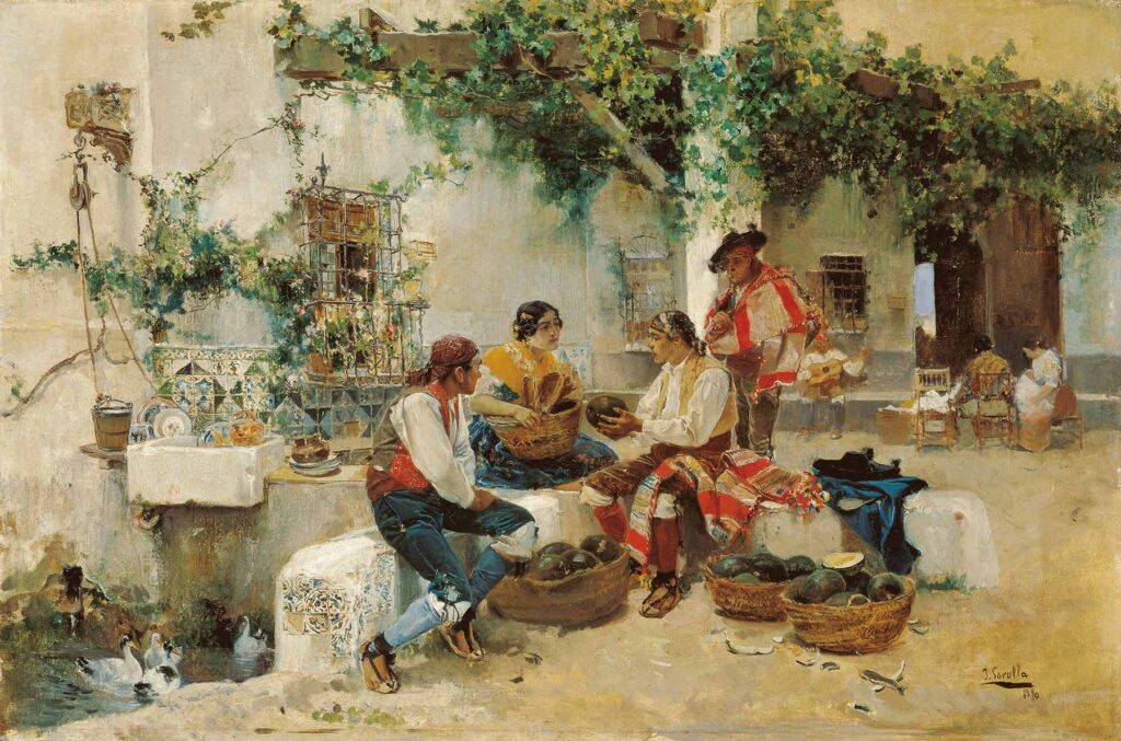 Artwork of Selling Melons by Joaquín Sorolla