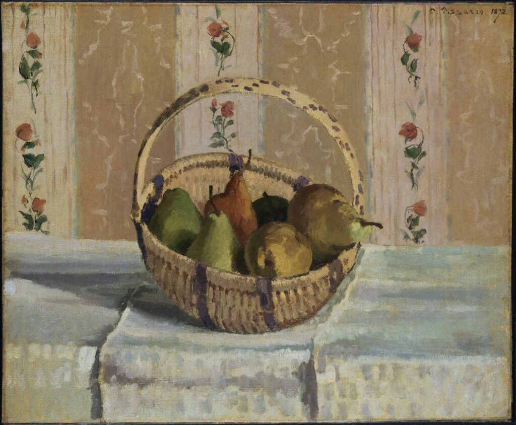 Artwork of Still Life with Apples and Pears by Camille Pissarro