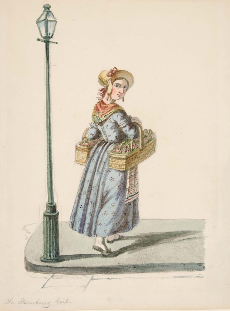 Artwork of The Strawberry Girl by Nicolino Calyo
